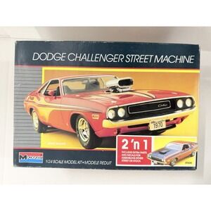 Vintage Monogram Dodge Challenger Street Machine 1/24 Model Kit Partly Started